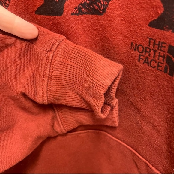 THE NORTH FACE Men's Large Red Bear Pullover Hoodie Sweatshirt TNF - Picture 7 of 15